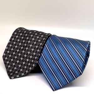 Lot of 2 EUC Hart Schaffner Marx 100% silk ties